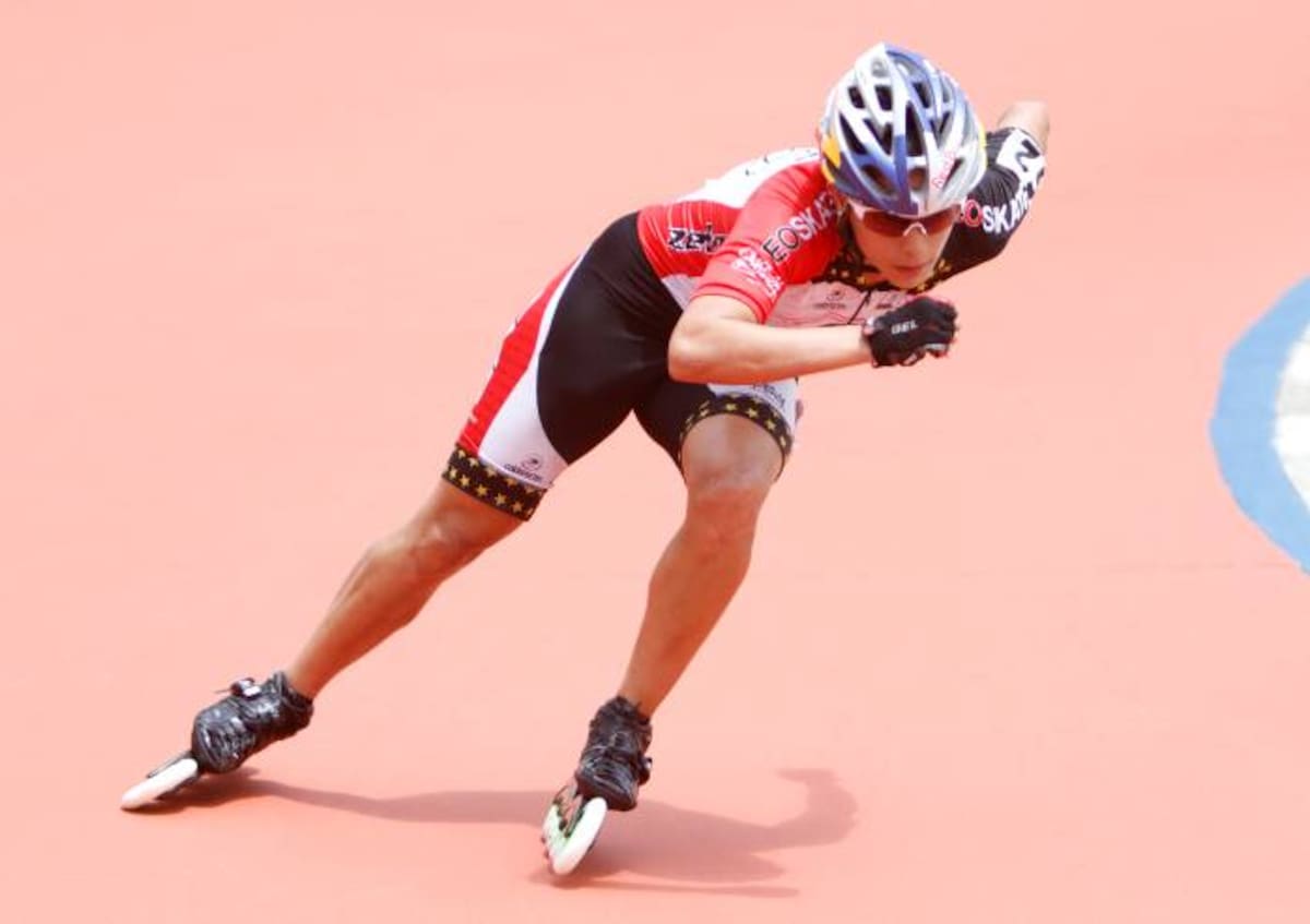 Cecilia Chechi Baena compite por la Liga de Patinaje de Bogotá JULIO CASTAÑO - EL UNIVERSAL -