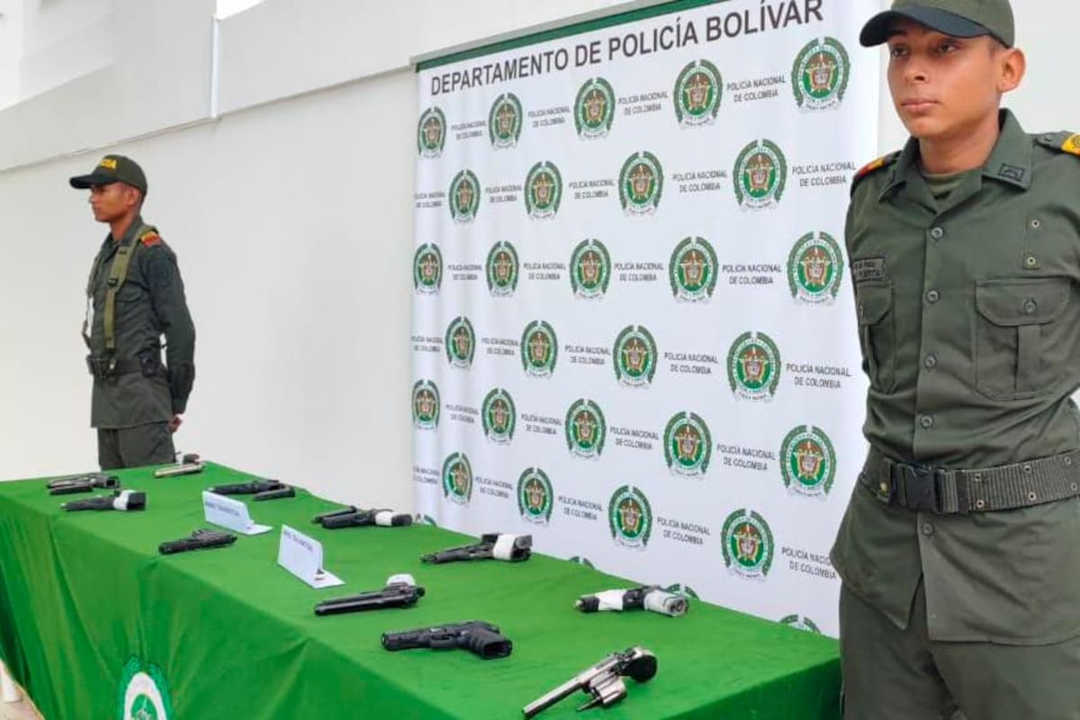 Ofensiva de la Policía en Bolívar: 203 armas de fuego incautadas en 2022