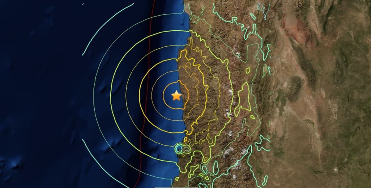 El Servicio Hidrológico y Oceanográfico de la Armada (Schoa) emitió una alerta de tsunami para toda la costa del país. Foto: USGS
