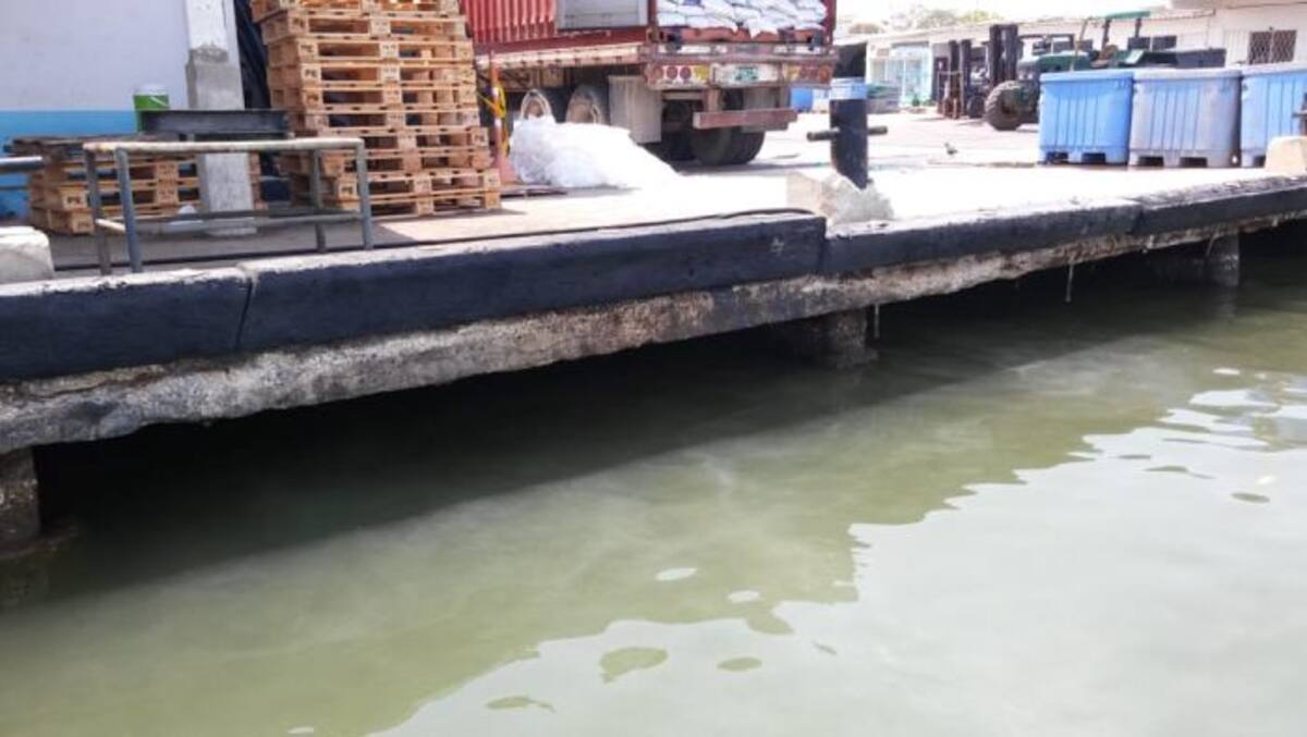 Personal de Guardacostas hizo presencia en el lugar para verificar si la bahía está contaminada. Cortesía