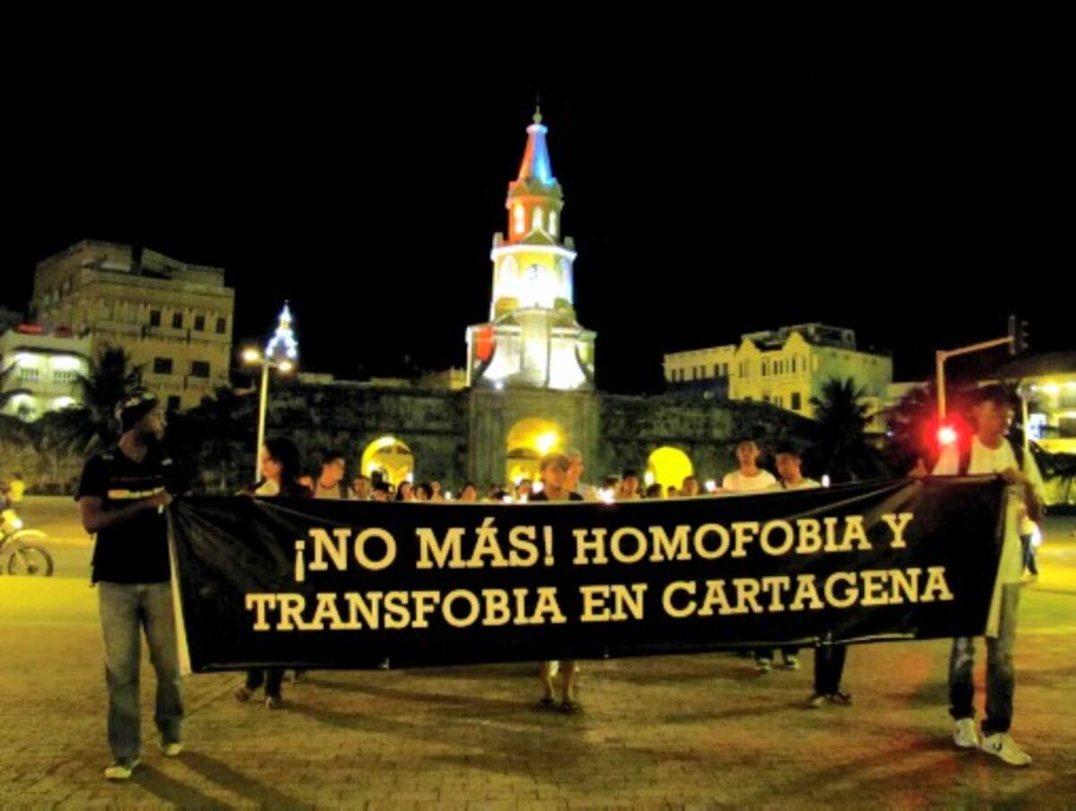 La más reciente marcha realizada por la población LGBT en Cartagena fue hace un mes. GERMÁN GÓMEZ - EL UNIVERSAL