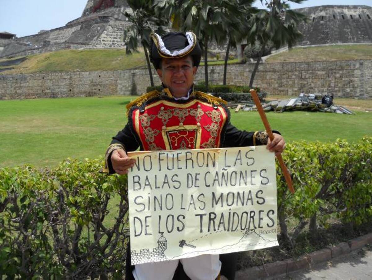Jesús Taborda ciudano disfrazado de Blas de Lezo Santiago Preciado