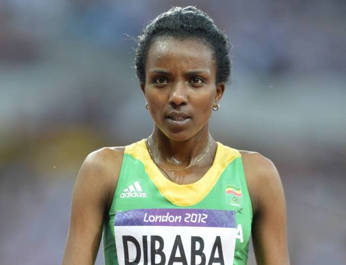 Tirunesh Dibaba ganadora de la prueba de los 10.00 metros en los Juegos Olímpicos de Londres 2012. AFP JEWEL SAMAD