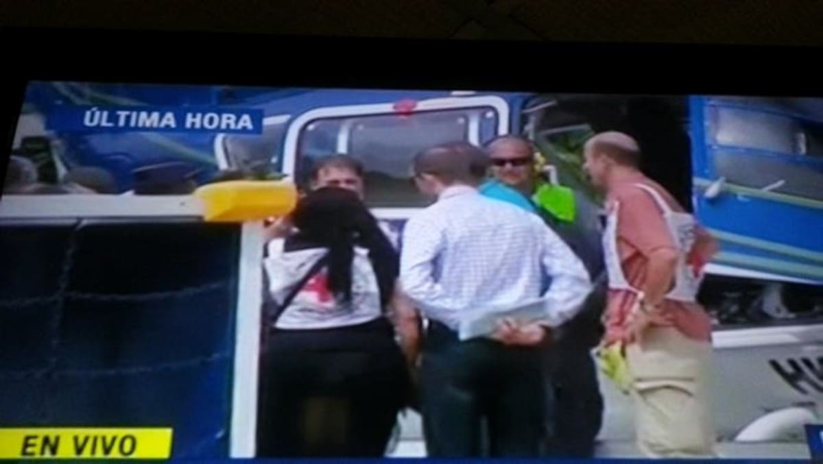 Primeras imágenes del canadiense en el aeropuerto de Barrancabermeja.