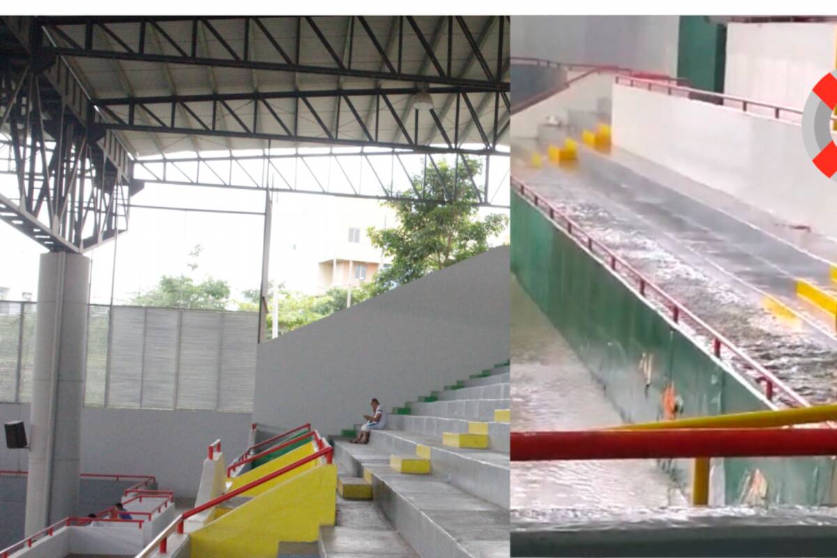 Video: Northon Madrid, un coliseo que cuando llueve se convierte en piscina