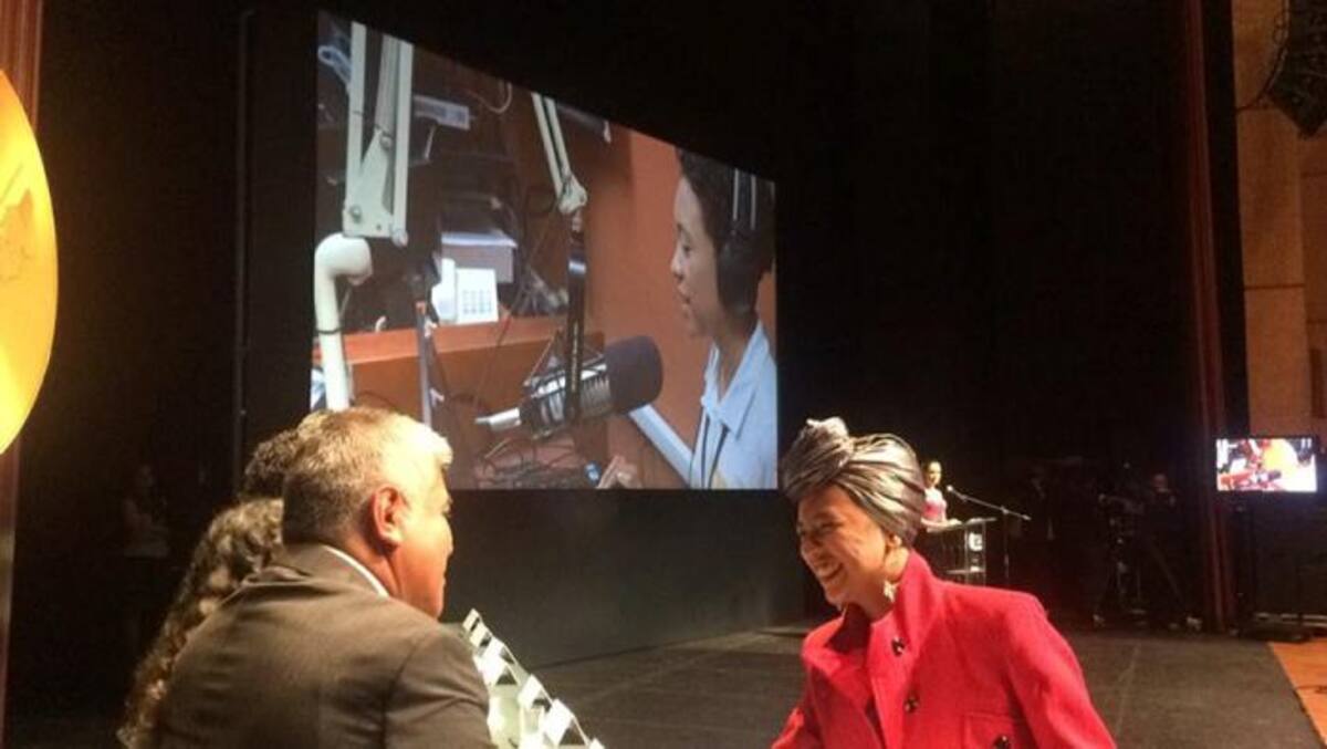 Laura Romero, Ganadora Estímulos al Periodismo Joven- Radio, con “El Canto de la codorniz” de UDeC Radio 99.5 Cartagena. CORTESÍA