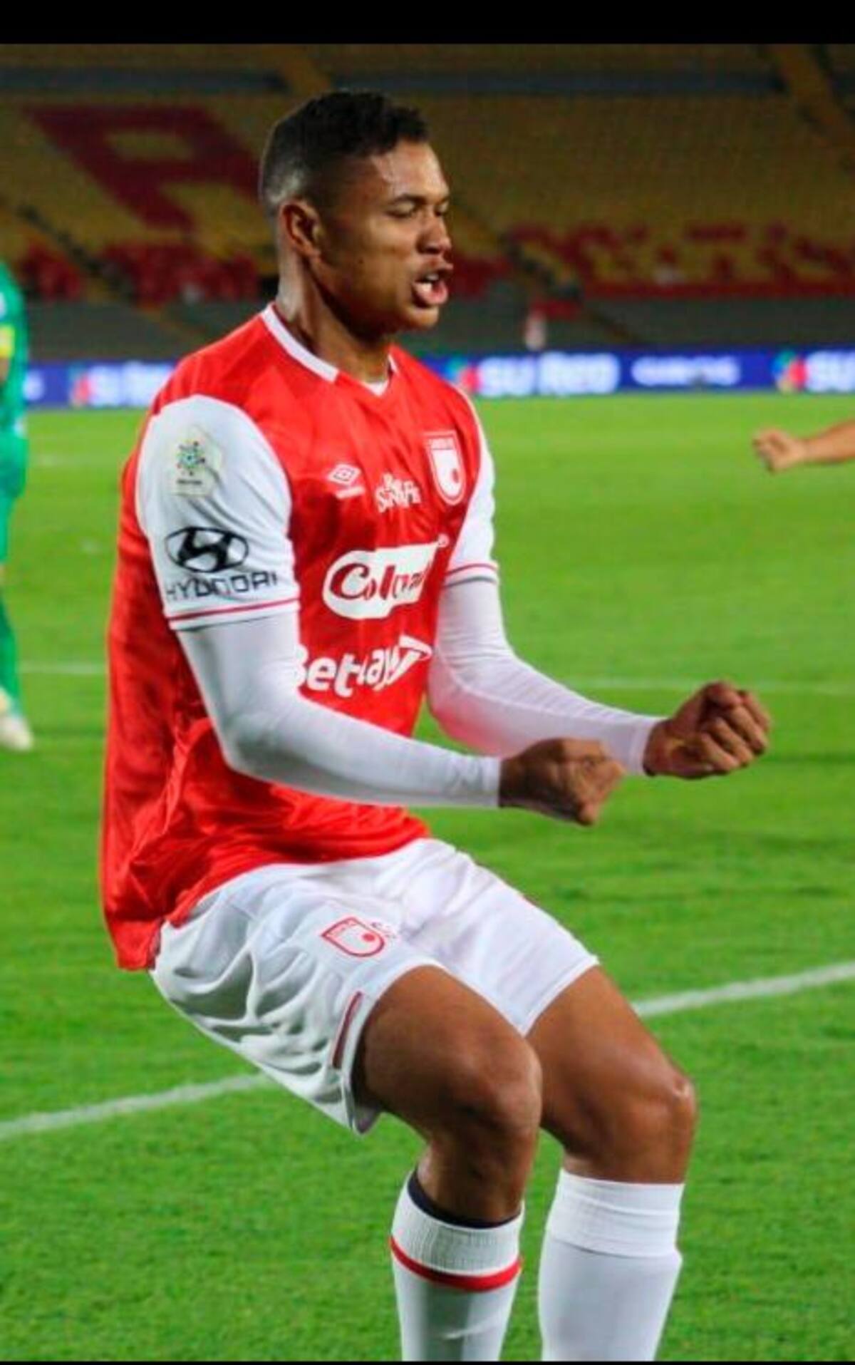 Jorge Luis Ramos, nacido en Cicuco (Bolívar) sueña con marcar goles con Santa Fe en la gran final. //Cortesía