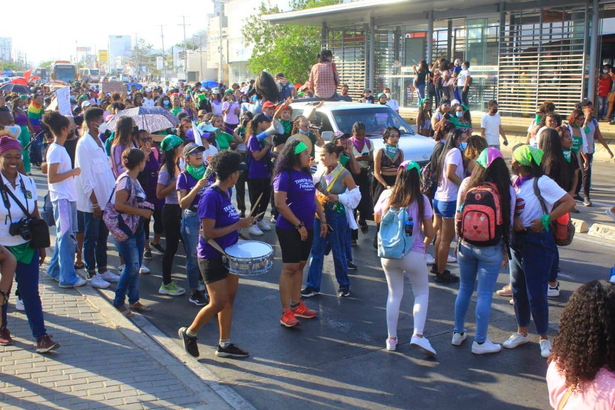 Así transcurrió la marcha del Día de la Mujer en Cartagena