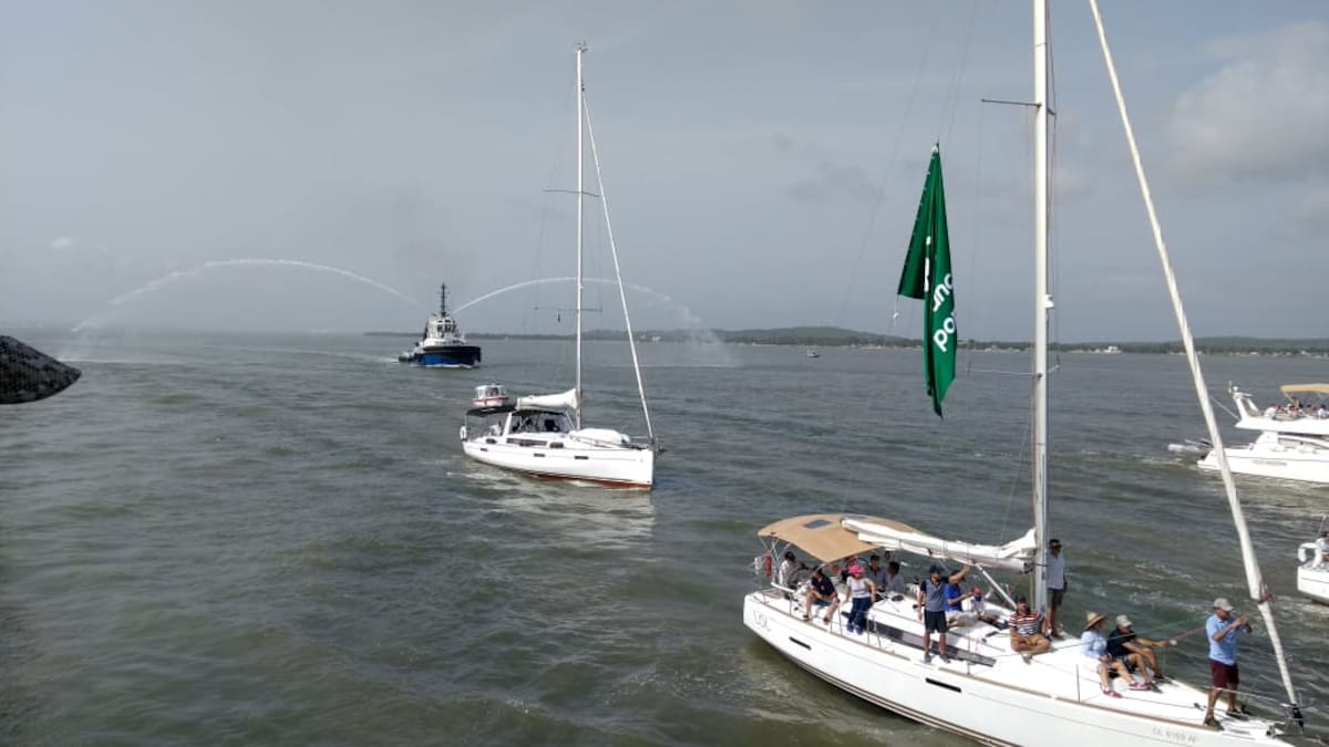Arrancaron a navegar las hermosas embarcaciones de vela del Sail Cartagena 2018. Luis Eduardo Aparicio. EL UNIVERSAL.