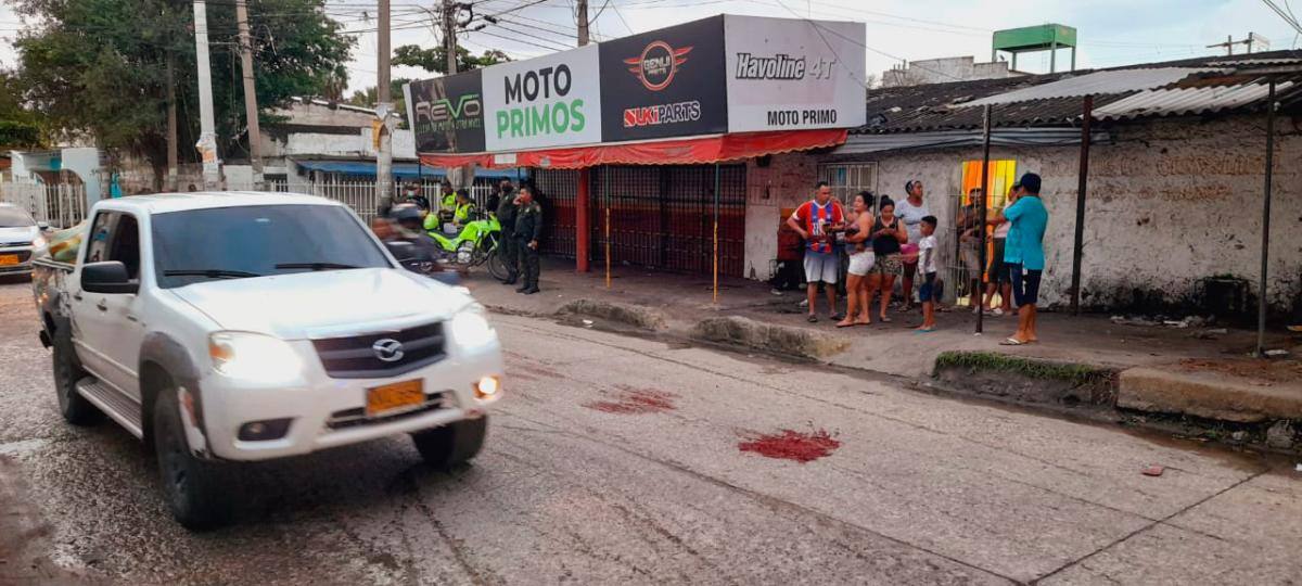 La calle del barrio La Candelaria donde mataron a Jair Llerena Hernández.