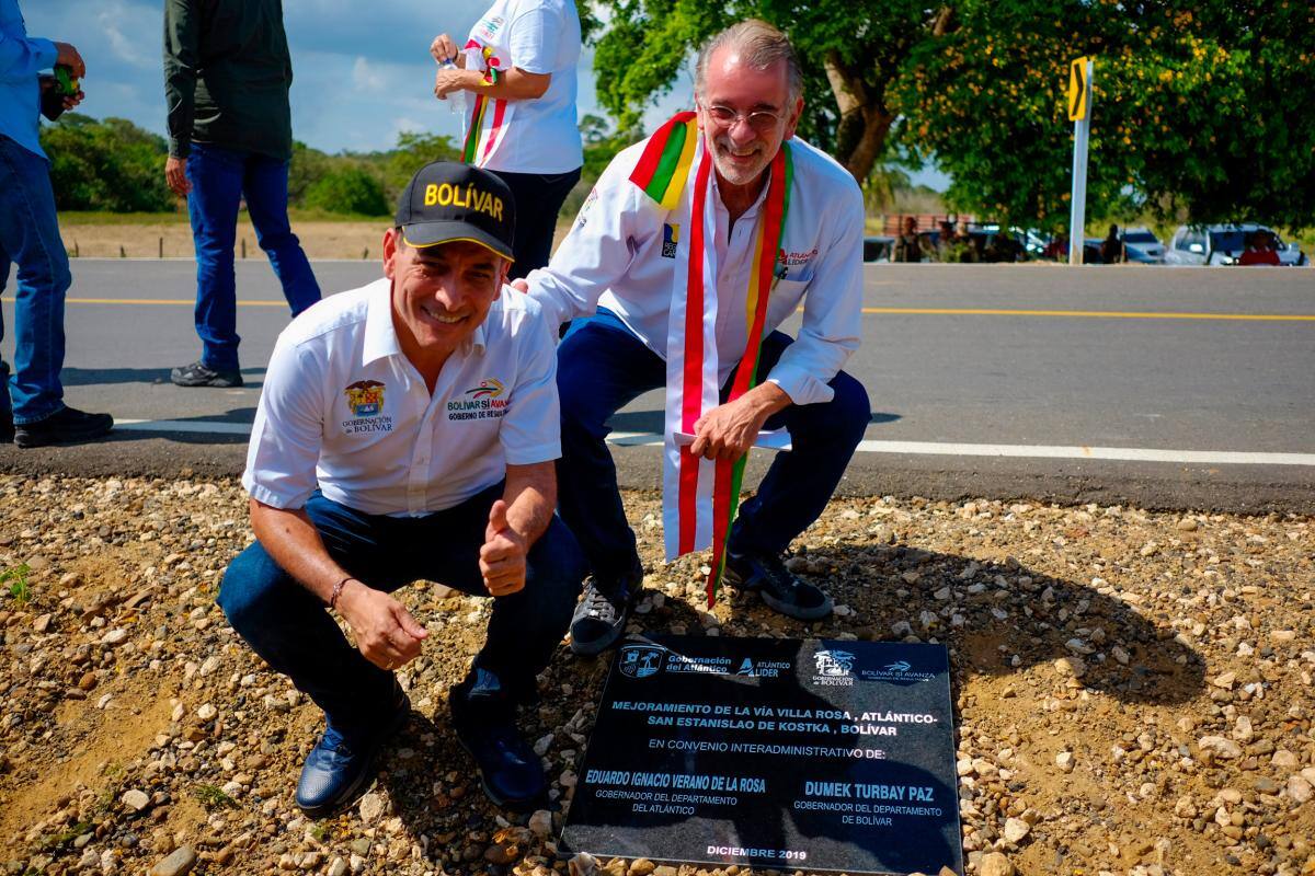 Atlántico y Bolívar hacen integración regional con vía Villa Rosa - San Estanislao de Kosftka