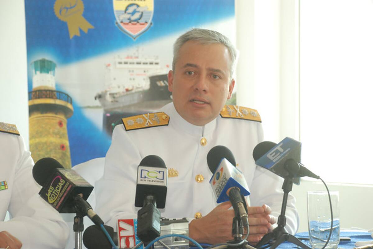 La Armada Nacional anunció la construcción de una base guardacosta en Barranquilla. En la foto el contraalmirante Ernesto Durán. ColPrensa