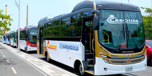 100 buses conforman la nueva flota del transporte público colectivo de Barranquilla