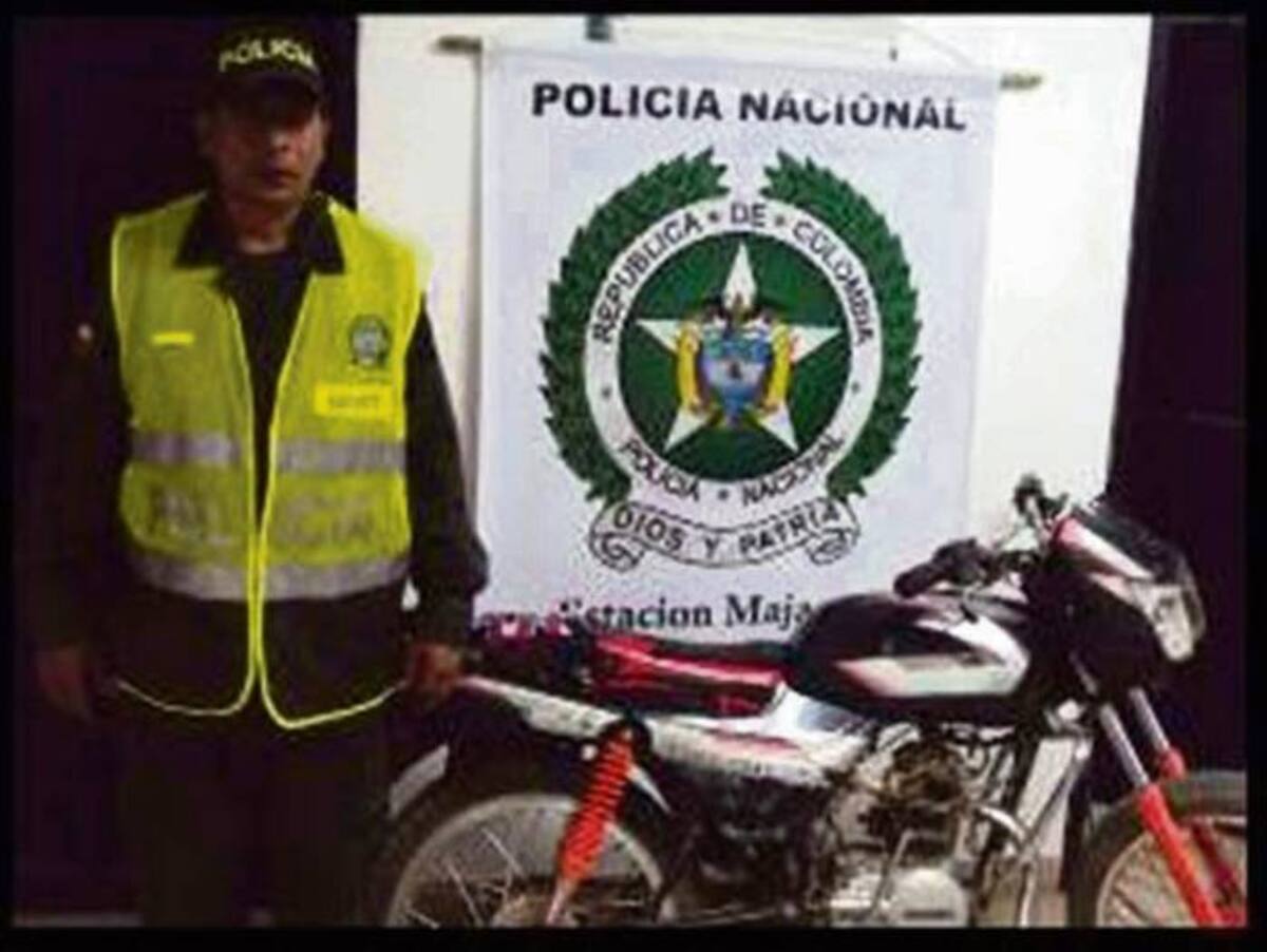 La motocicleta marca Auteco, de color negro había sido robada el año pasado.