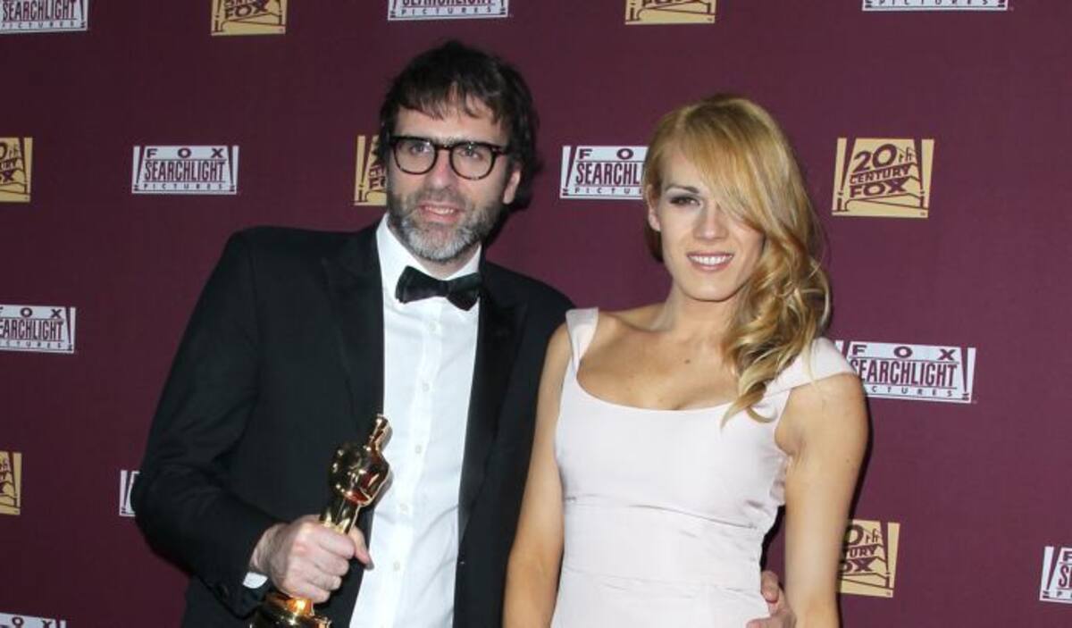 Nicolás Giacobone y Mariana en los Oscar. AFP DAVID BUCHAN