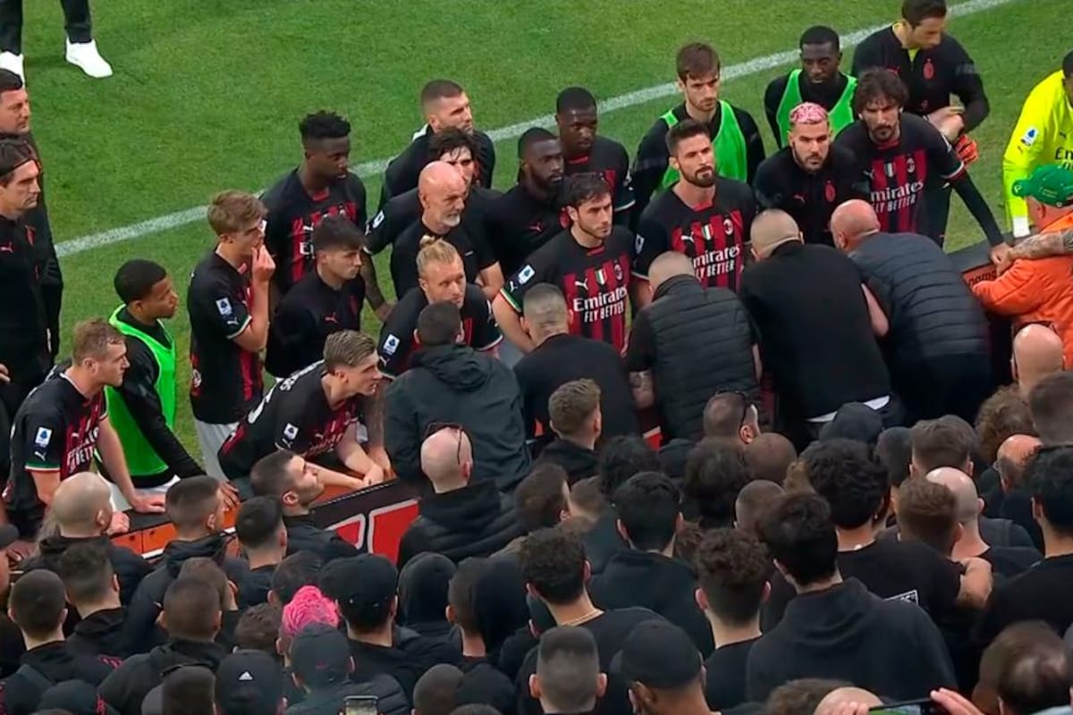 Video: ¡Tensión! Milan perdió y jugadores se colocan cara a cara con hinchas