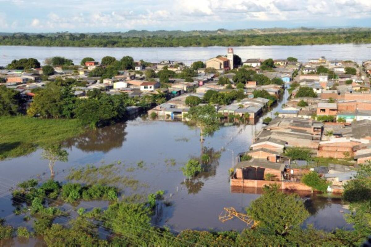 Puerto Nare, en Antioquia, está inundado. PRENSA PRESIDENCIA