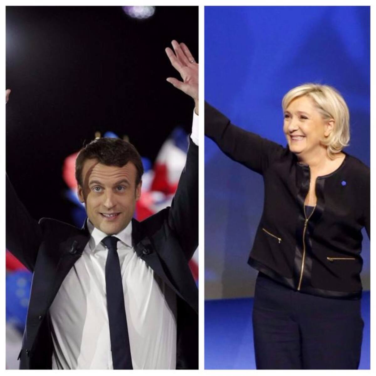 Macron y Le Pen, candidatos presidenciales de Francia.