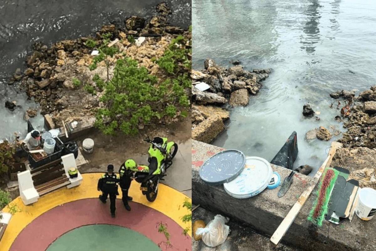 Multan a hombre por lavar tanques con pintura en bahía de Cartagena