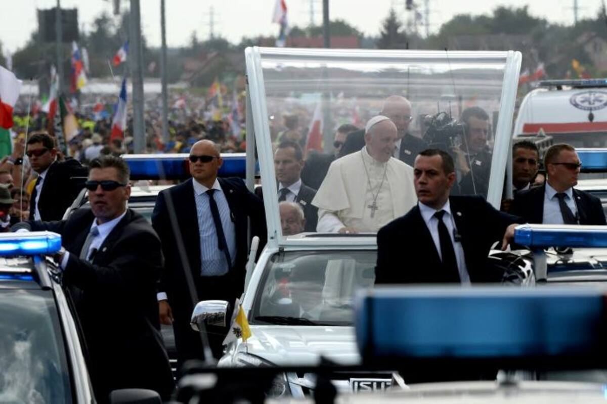 El papa durante la clausura de la JMJ. AFP JANEK SKARZYNSKI