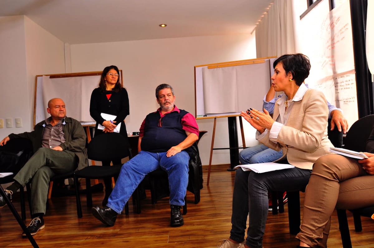 Víctimas y delegados de las Farc. Cortesía El Espectador