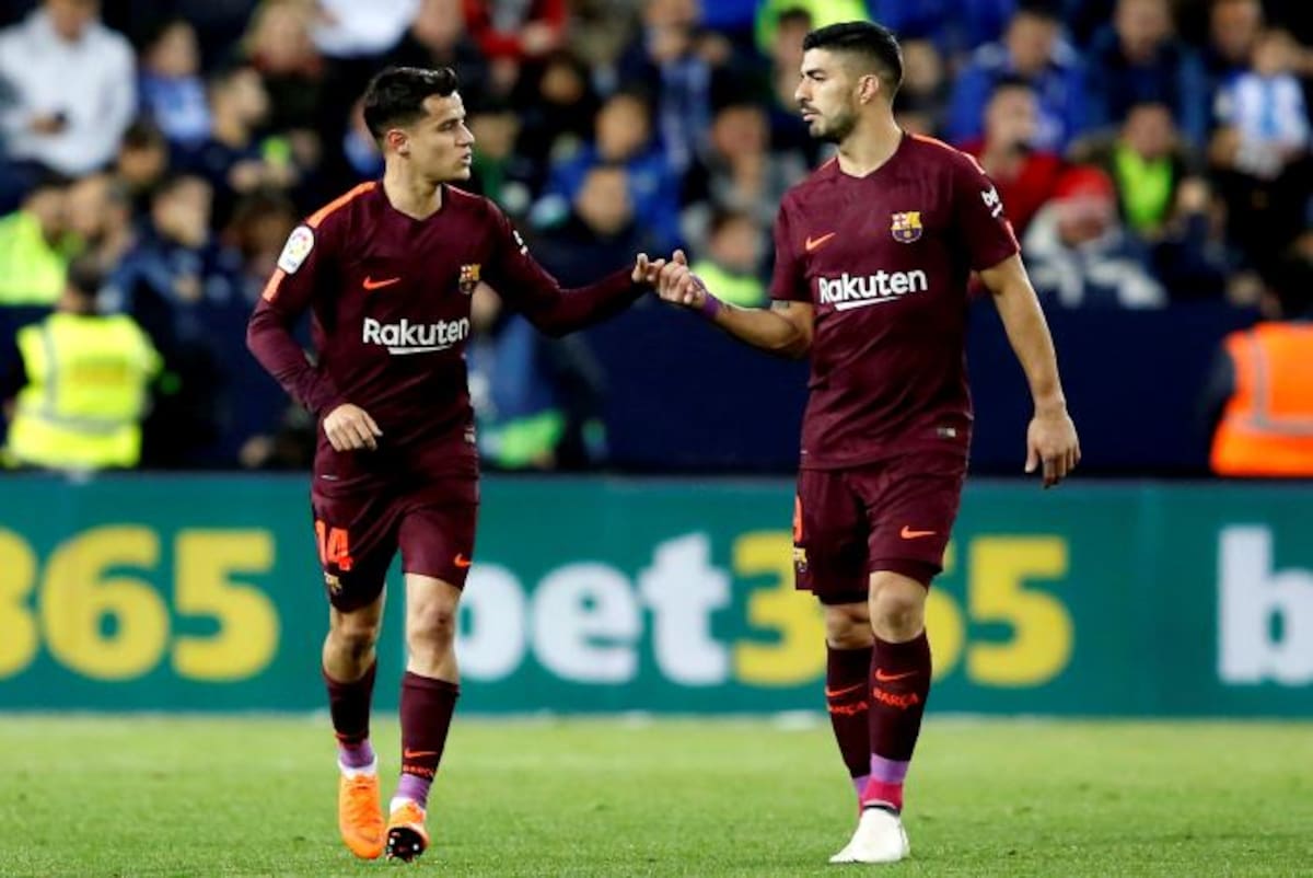 Barcelona se impuso con goles de Luis Suárez y Coutinho. EFE