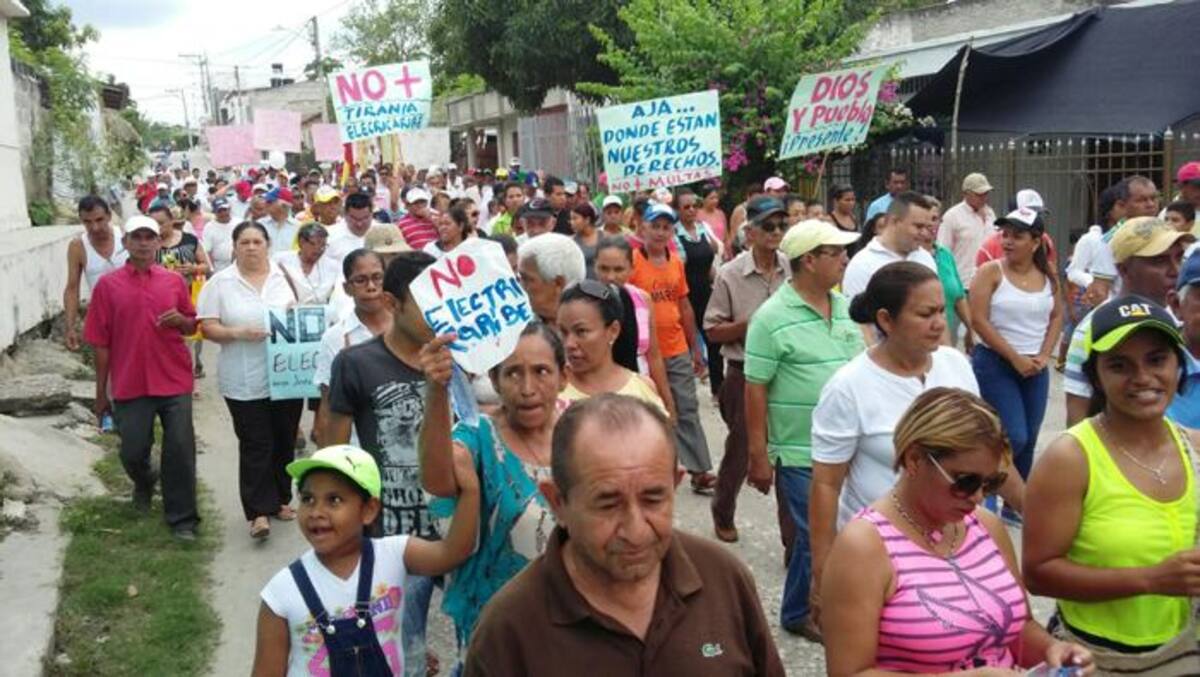 La marcha pacífica contó con participación de los diferentes sectores sociales de Corozal. Cortesía