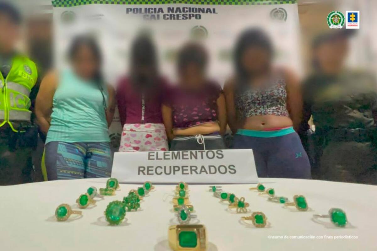 ¡Qué joyas! Cárcel a 4 mujeres por robar anillos avaluados es $300 millones