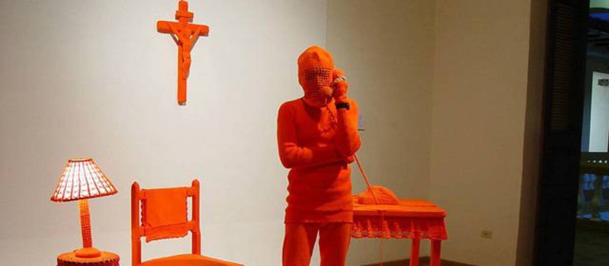 Una de las instalaciones en la Feria de Arte en Cartagena. Colprensa