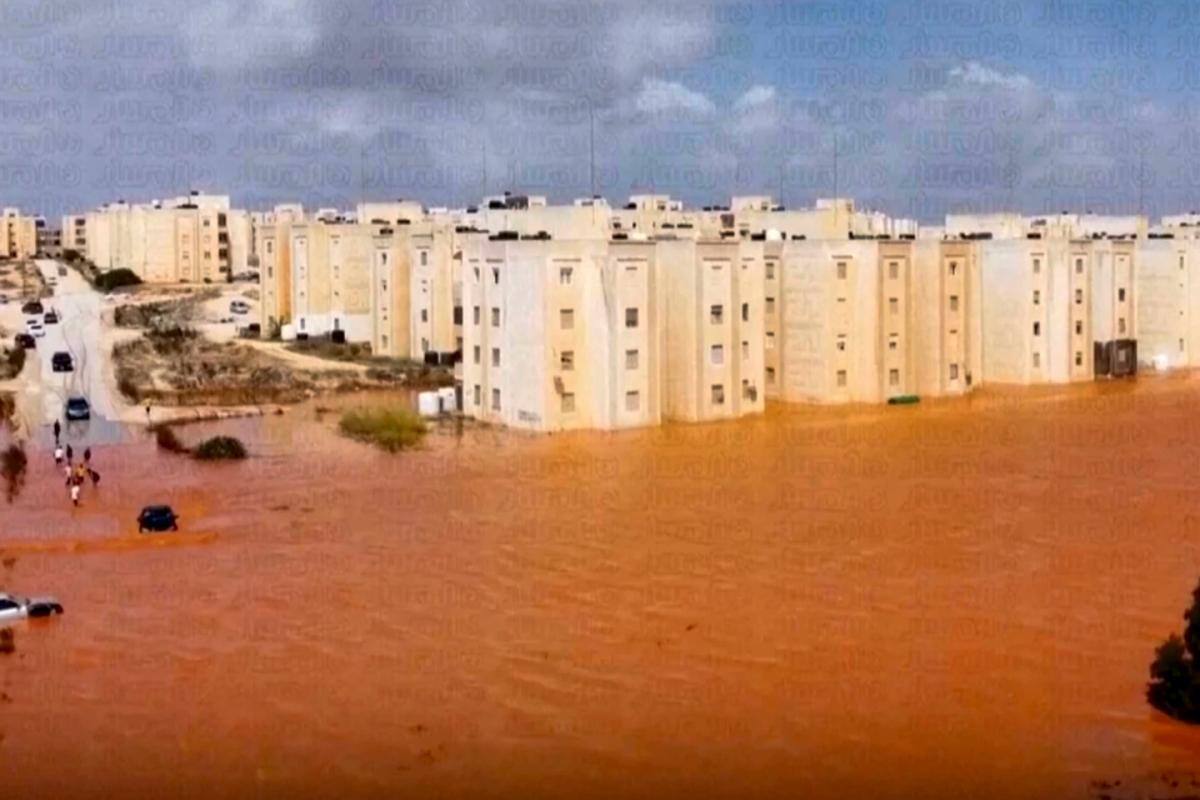 Inundaciones en Marj, Libia. // AP