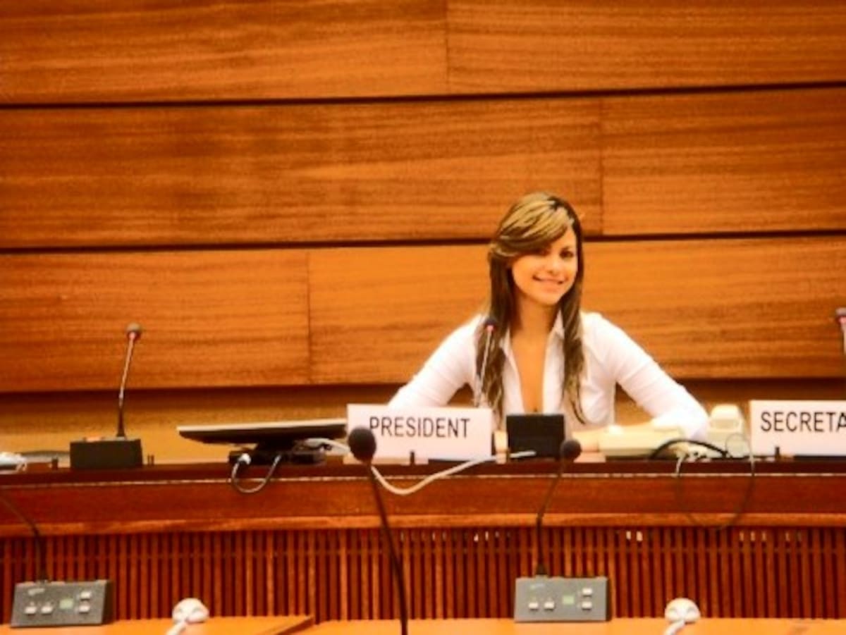 Tatiana, durante la convención en Ginebra