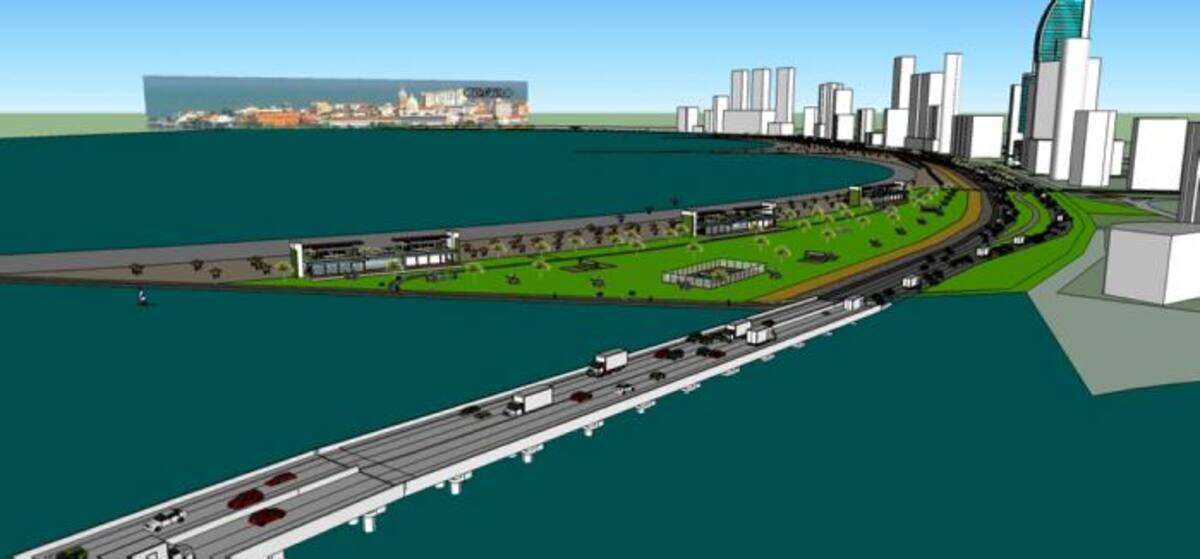 En la punta de El Laguito se construiría un parque al inicio del puente a Tierrabomba. // CORTESÍA