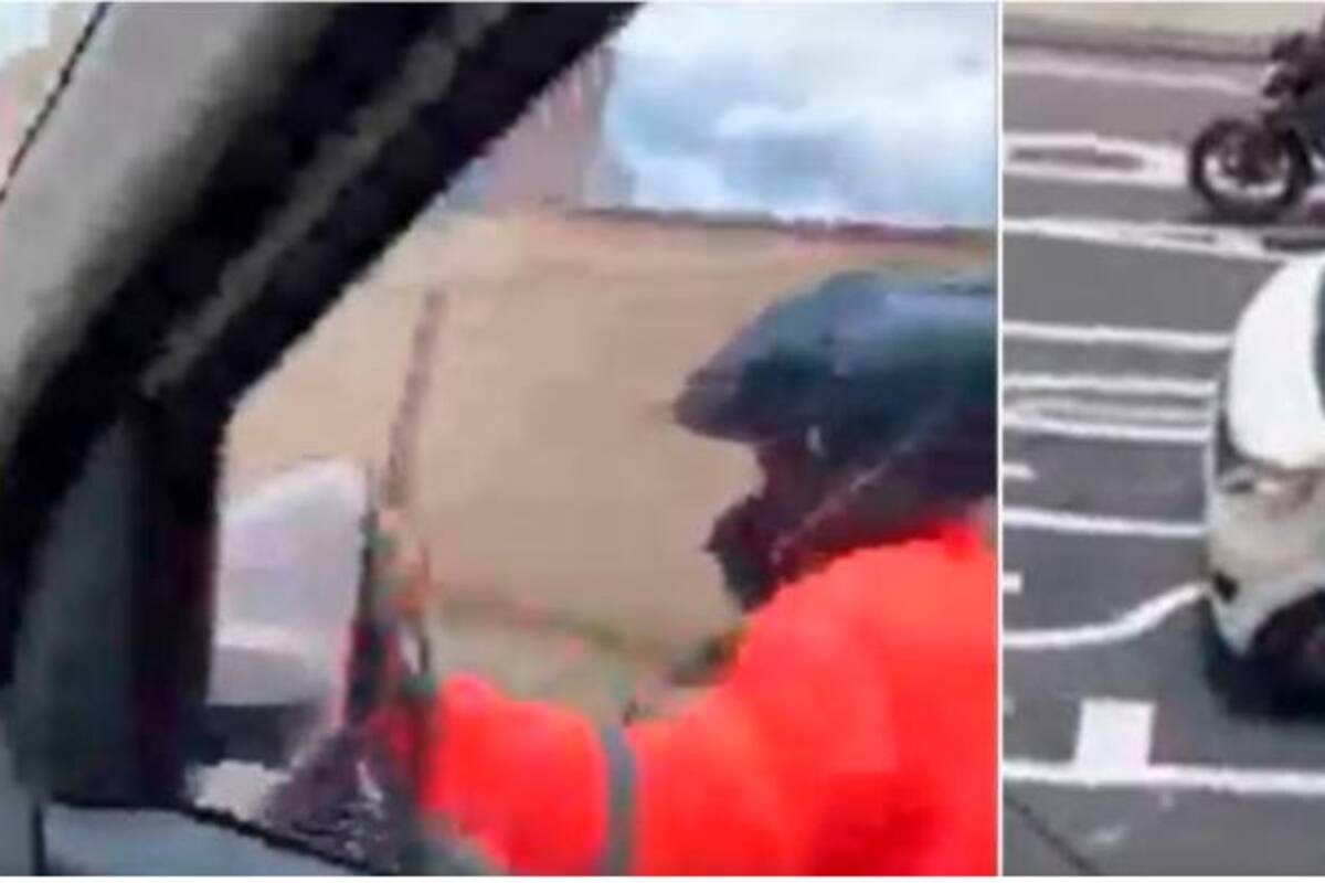 Video: Domiciliarios, al parecer de Rappi, agreden a conductor de camión