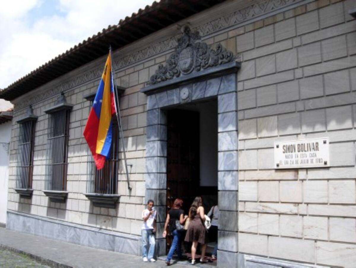 La casa donde nació Simón Bolívar.
