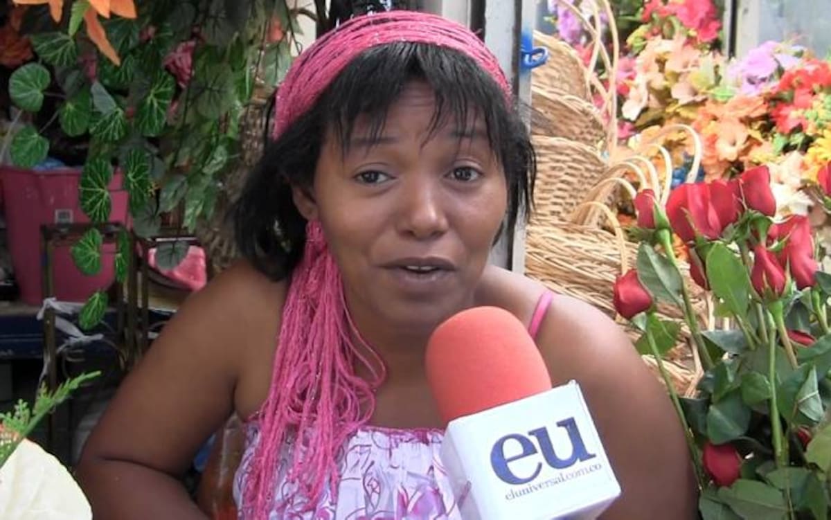 Mariela Mercado, vendedora de flores