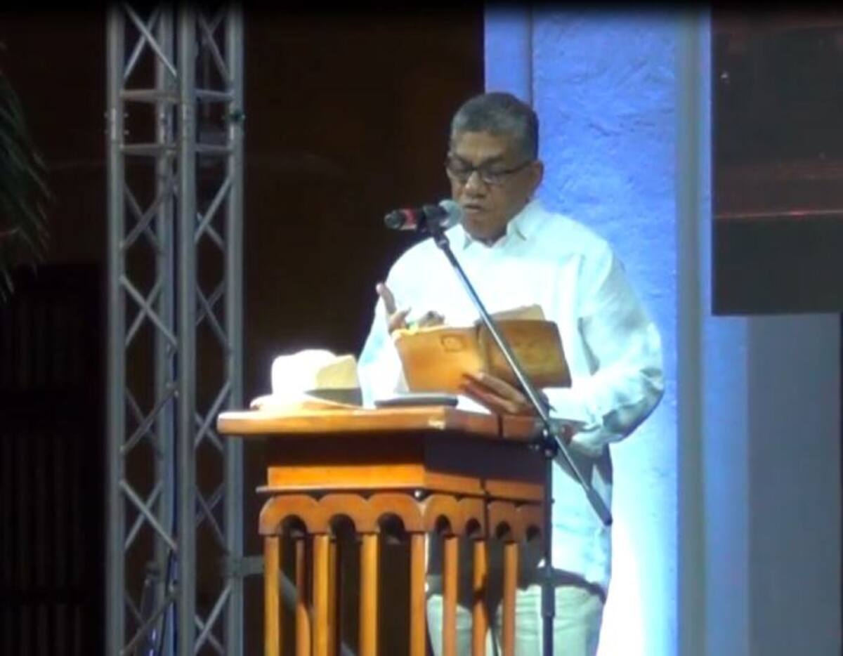 Rómulo Bustos Aguirre en el homenaje a Jorge García Usta. EL UNIVERSAL