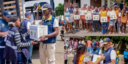 Entregan ayudas humanitarias a comunidades de la zona norte de Cartagena
