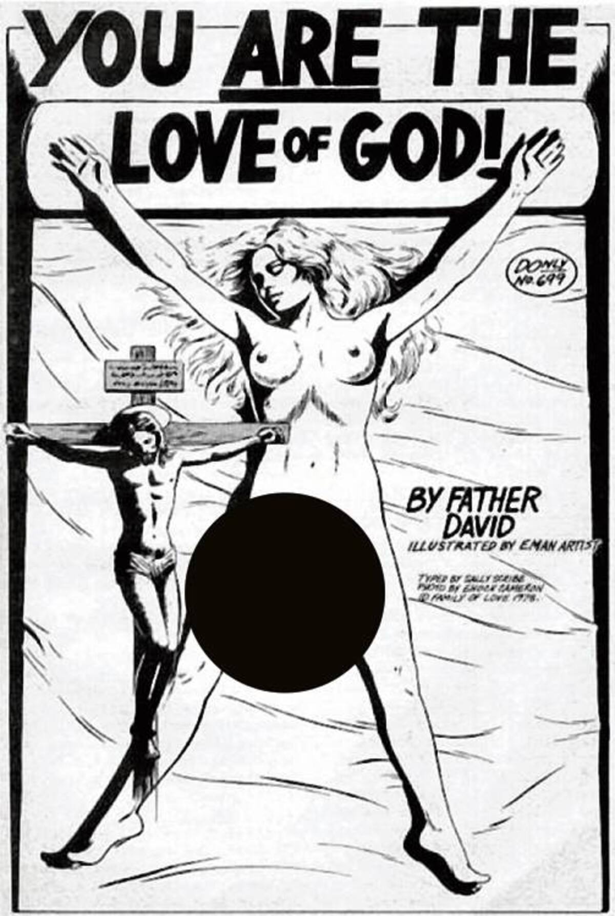 Fascímil de la portada de un folleto escrito por David Berg (Father David).