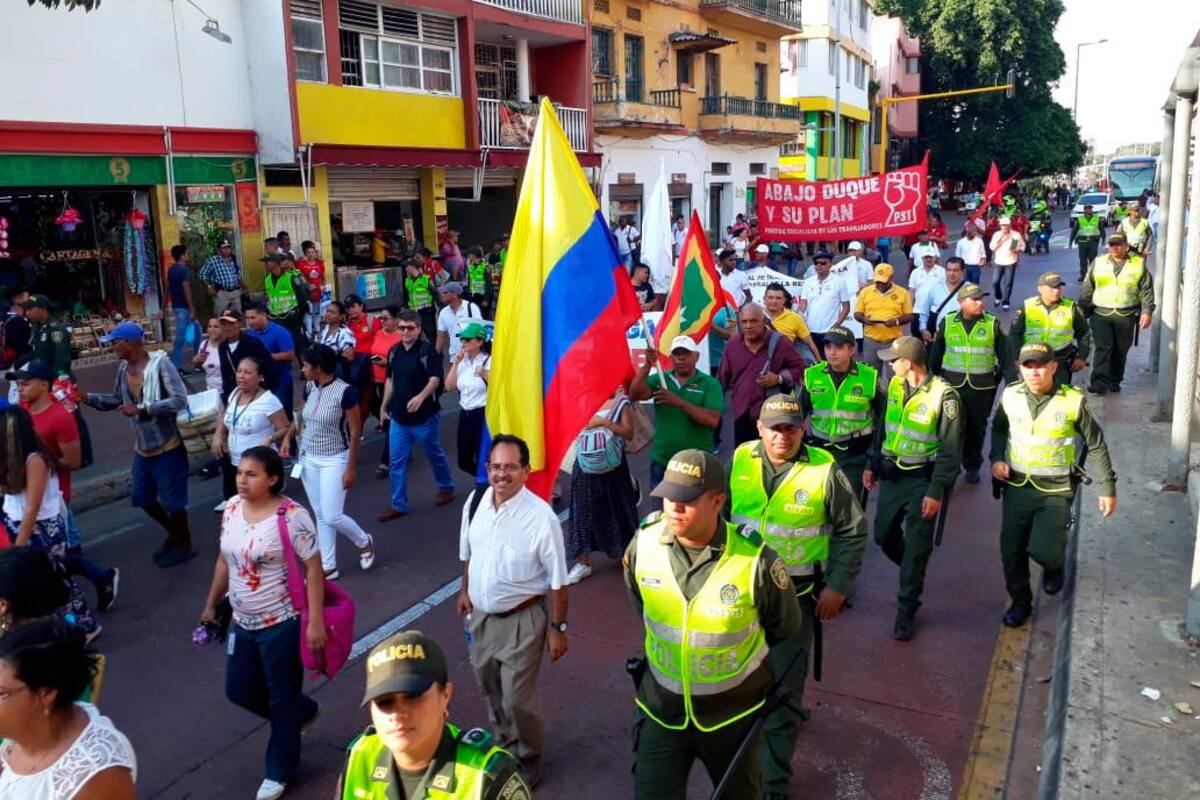 Paro Nacional 24 horas: estas son las vías afectadas por las marchas en Cartagena