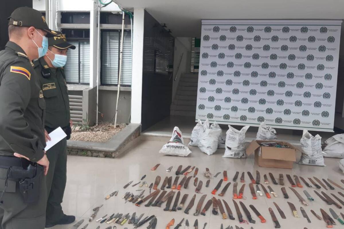 Más de 5 mil armas blancas incautadas en Sincelejo en los últimos años serán fundidas