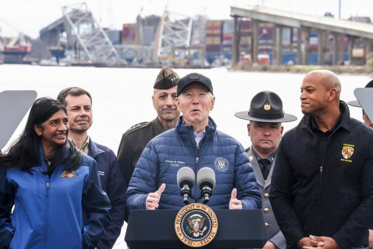 “Vamos a mover cielo y tierra para reconstruirlo”: Biden sobre puente de Baltimore