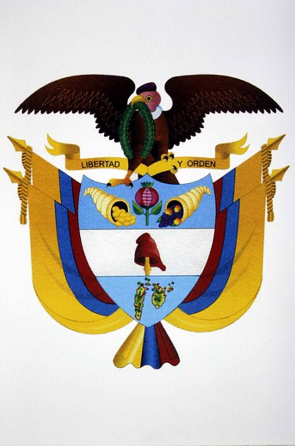 Así quedaría el nuevo escudo de Colombia de prosperar la iniciativa parlamentaria, donde aparecería el archipiélago de San Andrés. COLPRENSA