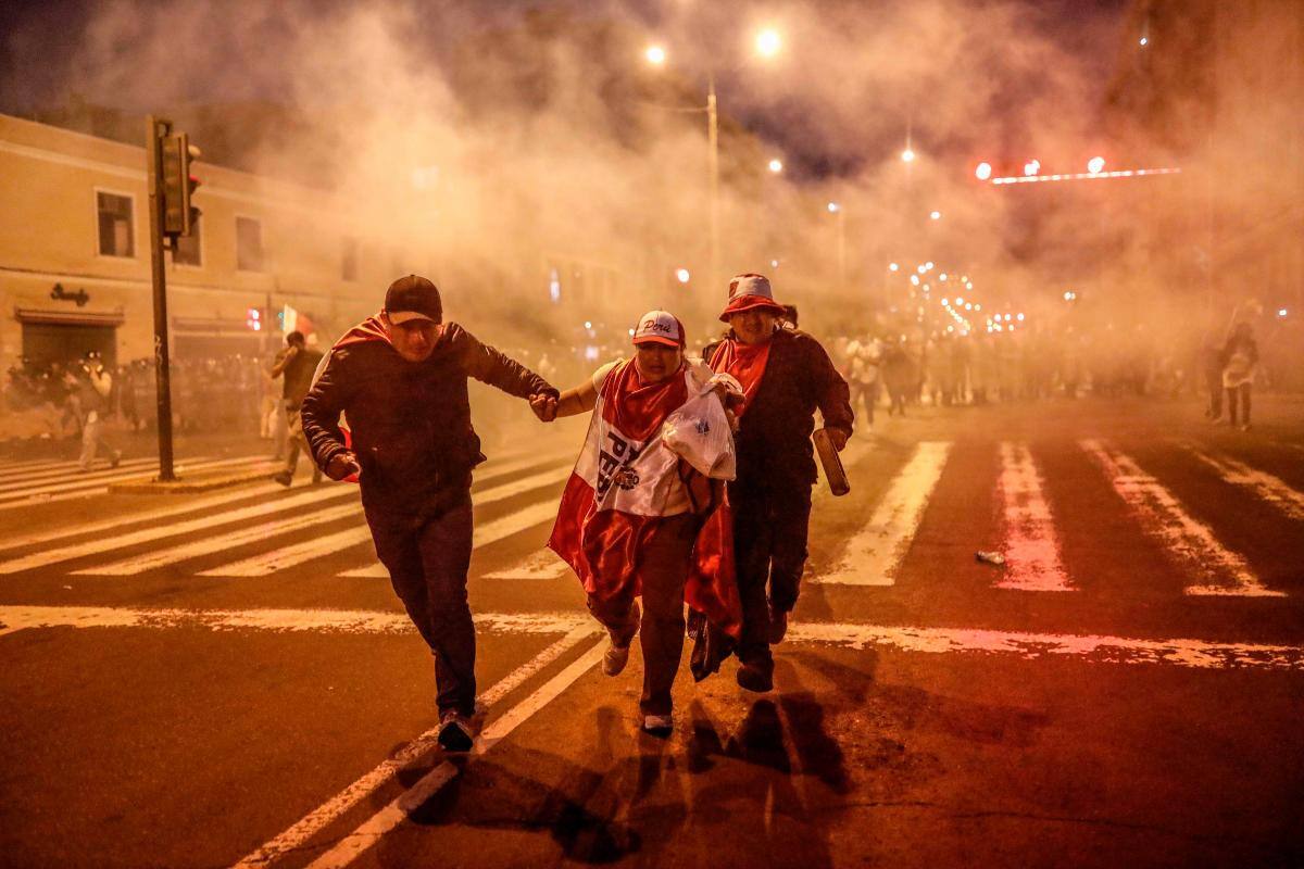 Protestas en Perú. // EFE.