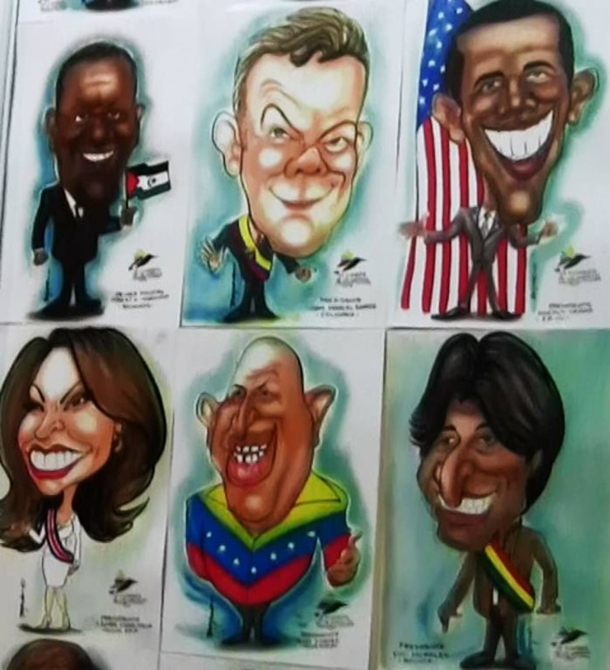 Presidentes de Bahamas, Colombia, Estados Unidos, Costa Rica, Venezuela y Bolivia. ALEXANDRA CLAVIJO - ELUNIVERSAL.COM.CO