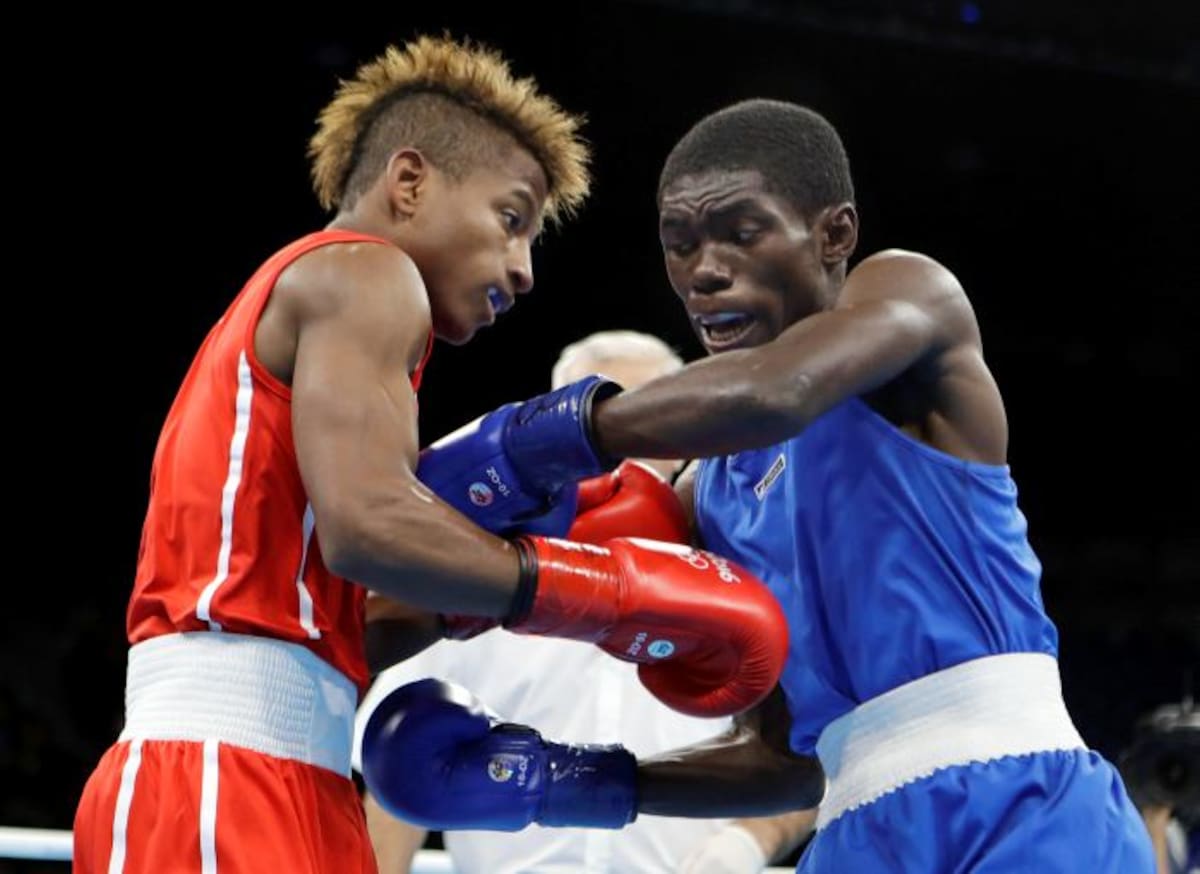 Yurberjen Martínez se clasificó a la final del boxeo y peleará por el oro. AP