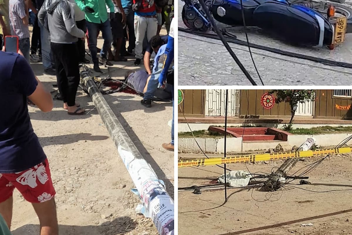 Mototaxista murió tras caerle encima un poste de concreto