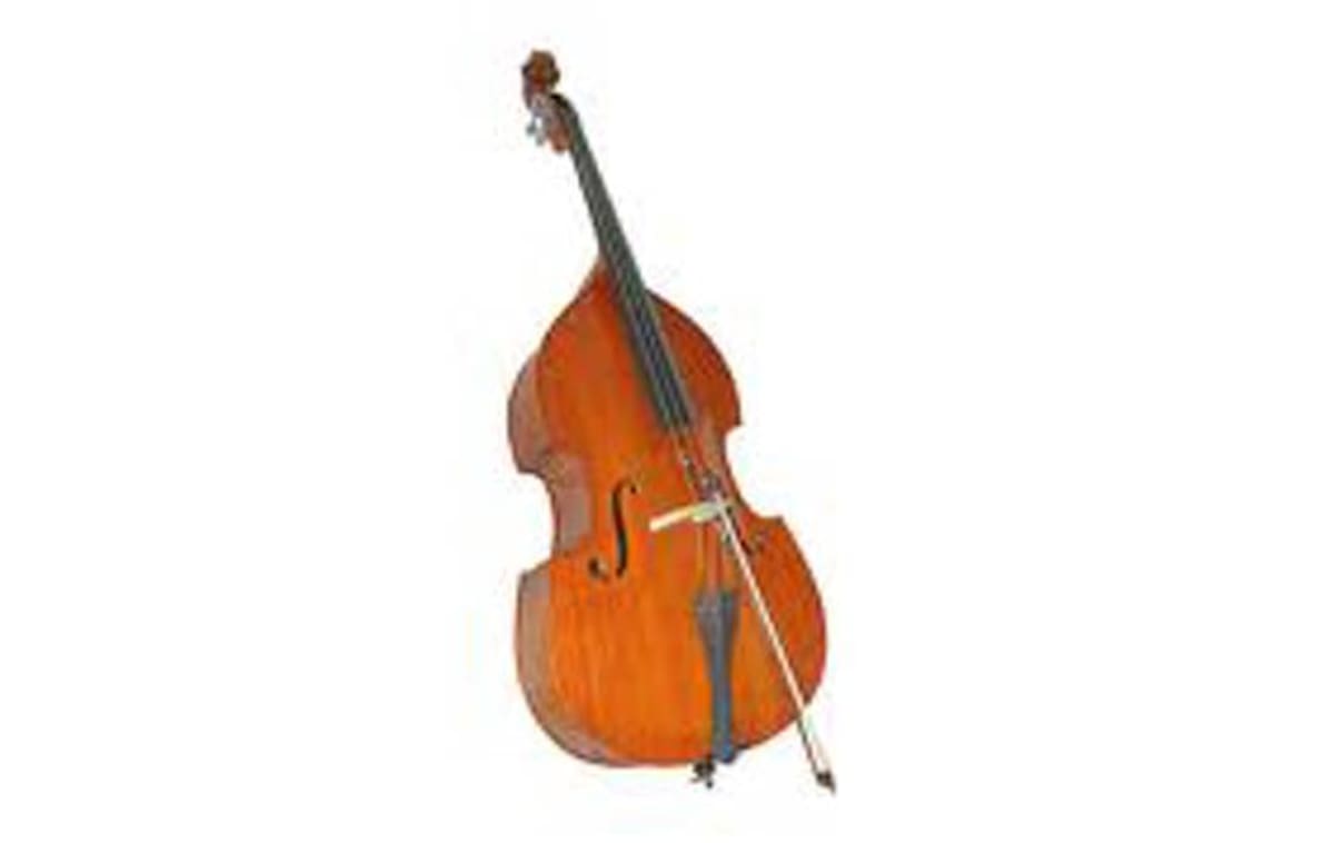 Contrabajo, instrumento de cuerda.