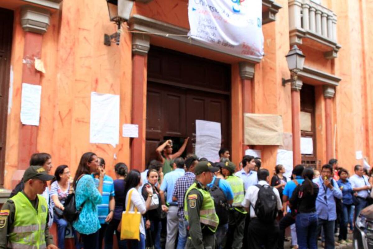El paro de estudiantes de la Universidad de Cartagena completa cerca de un mes. Foto: Archivo