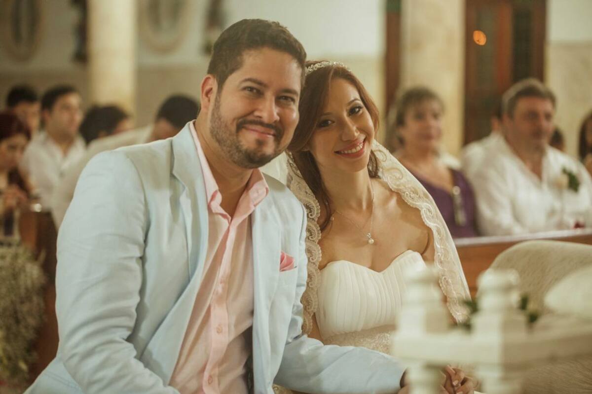 Los recién casados, José Posada y María Alejandra Morón. Fotos: Cortesía