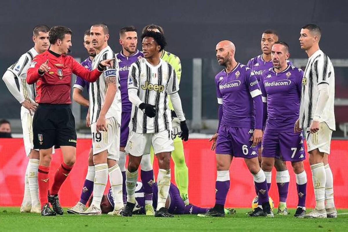 Cuadrado fue expulsado y Juventus cayó ante la Fiorentina